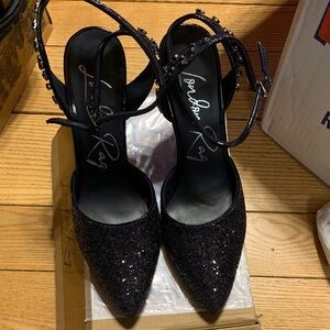 Elegant   London Rag dark Blue  Glitter Women's Heels size 10
